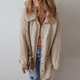 European And American Leisure Versatile Mid-length Knitted Cardigan Sweater