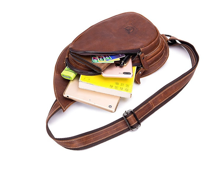Crazy Horse Leather Chest Bag
