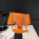 Leather Glossy Stone Pattern Pouch