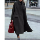 Pure Color Warm Keeping Woolen Coat