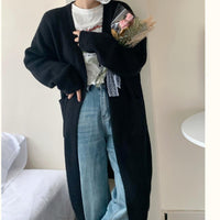 Autumn And Winter Korean Style Lazy Wind Coat Long Sweater Coat