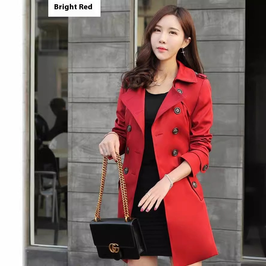 Women's Fashion Trench Coat Mid-length Coat