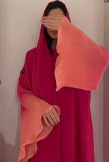 Pleated Long Shawl Women's Fashionable Elegant Gradient Cardigan