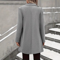 Autumn And Winter Leisure Fashion Long Woolen Long Sleeves Thermal Woolen Coat