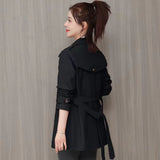Elegant Slimming British Style Petite Top Student Double Breasted Coat