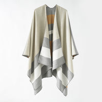 Double-sided Plaid Cashmere Shawl Coat