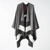 Double-sided Plaid Cashmere Shawl Coat