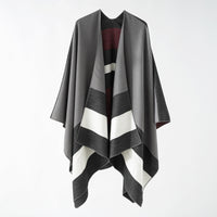 Double-sided Plaid Cashmere Shawl Coat