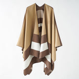 Double-sided Plaid Cashmere Shawl Coat